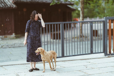 Woman with dog