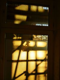 View of sunlight through window