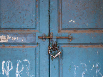 Close-up of closed door