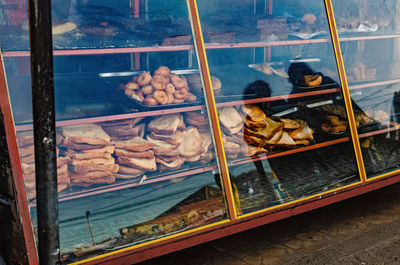 View of food in market stall