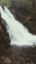 Scenic view of waterfall