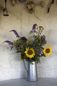 Yellow flowers in vase