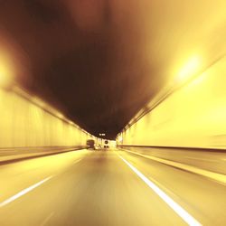 Road in tunnel