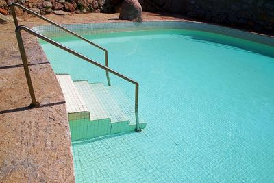 High angle view of swimming pool