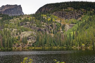 Scenic view of lake against mountain
