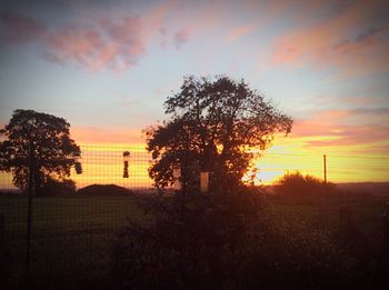 Scenic view of landscape at sunset