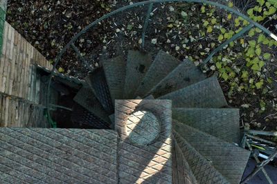 Staircase leading towards built structure