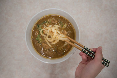 Close-up of a soup