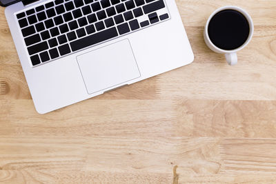 Coffee cup on table