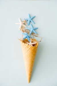 Close-up of ice cream against white background