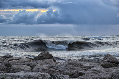 Scenic view of sea against sky