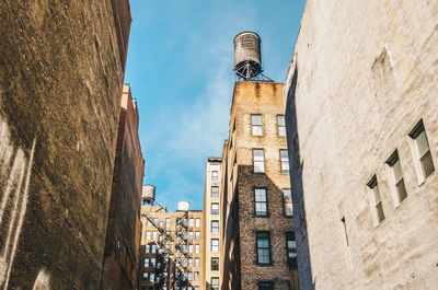 Low angle view of buildings against sky