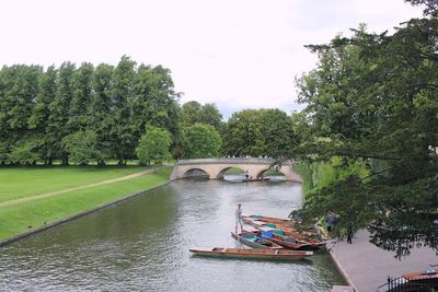 Scenic view of bridge over river against sky