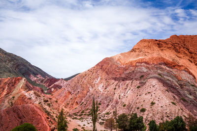 Low angle view of mountain against sky