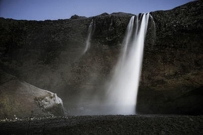 Scenic view of waterfall