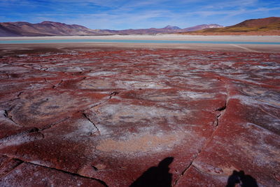 Scenic view of desert against sky