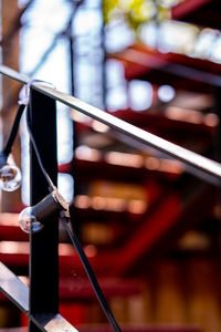 High angle view of spiral staircase