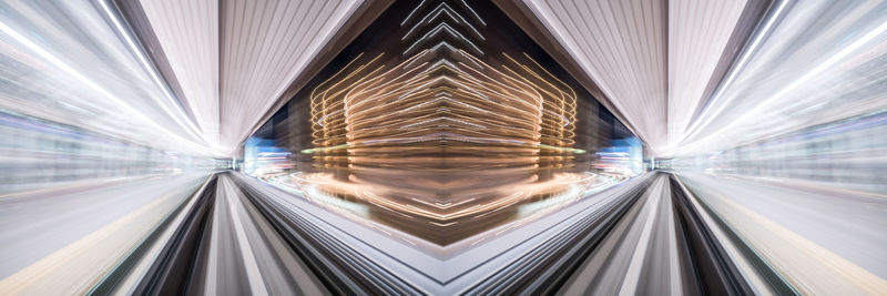 Digital composite image of light trails