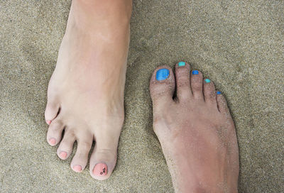 Low section of woman on beach