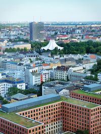 High angle view of cityscape