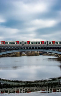 Bridge over river against sky