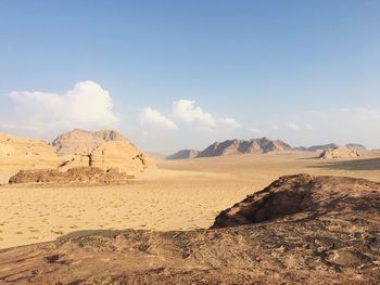 Scenic view of desert against sky