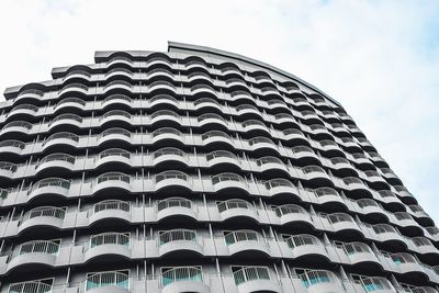 Low angle view of modern building against sky