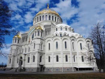 Low angle view of historical building against sky