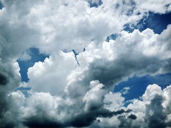 Low angle view of clouds in sky