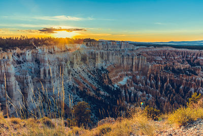 Panoramic view of landscape during sunset