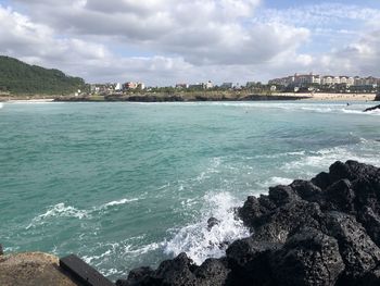 Scenic view of sea against sky