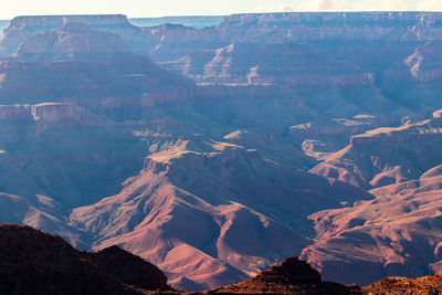 Aerial view of dramatic landscape