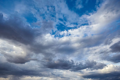 Low angle view of clouds in sky