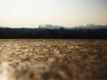 Surface level of water