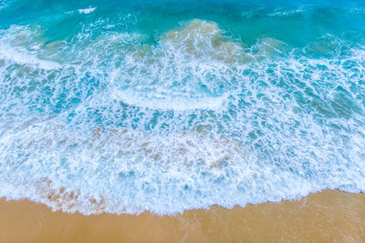 Close-up of wave splashing on shore