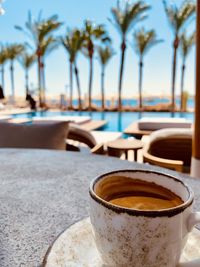 Close-up of coffee on table