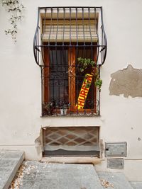 Built structure against wall in building