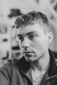 Close-up portrait of young man