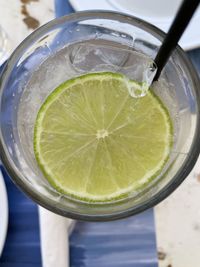 Close-up of lemon slice