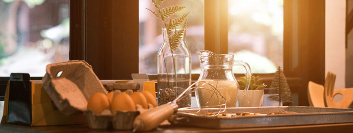 Close-up of food on table