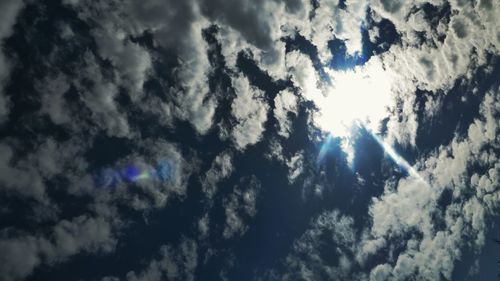 Low angle view of cloudy sky