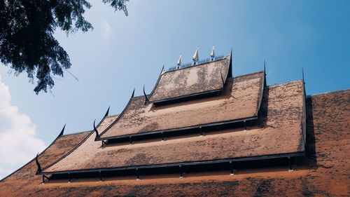 Low angle view of building against sky