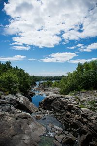 Scenic view of river against sky