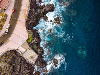 High angle view of swimming pool