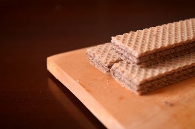 Close-up of dessert on table