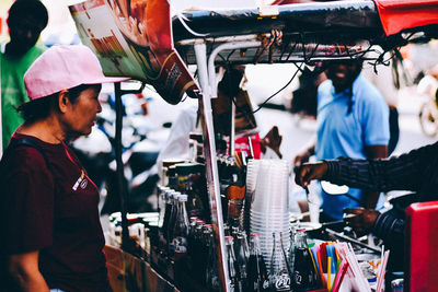 Man working on bicycle