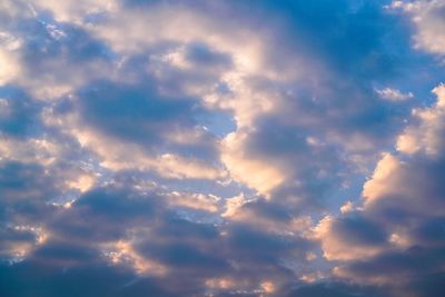 Low angle view of cloudy sky