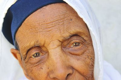 Close-up portrait of senior woman