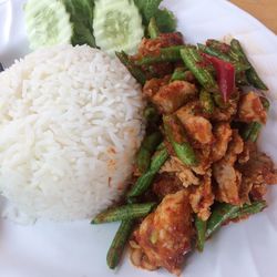 Close-up of meal served in plate