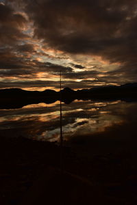 Scenic view of dramatic sky during sunset